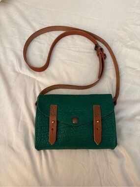 Paul Marius green leather crossbody